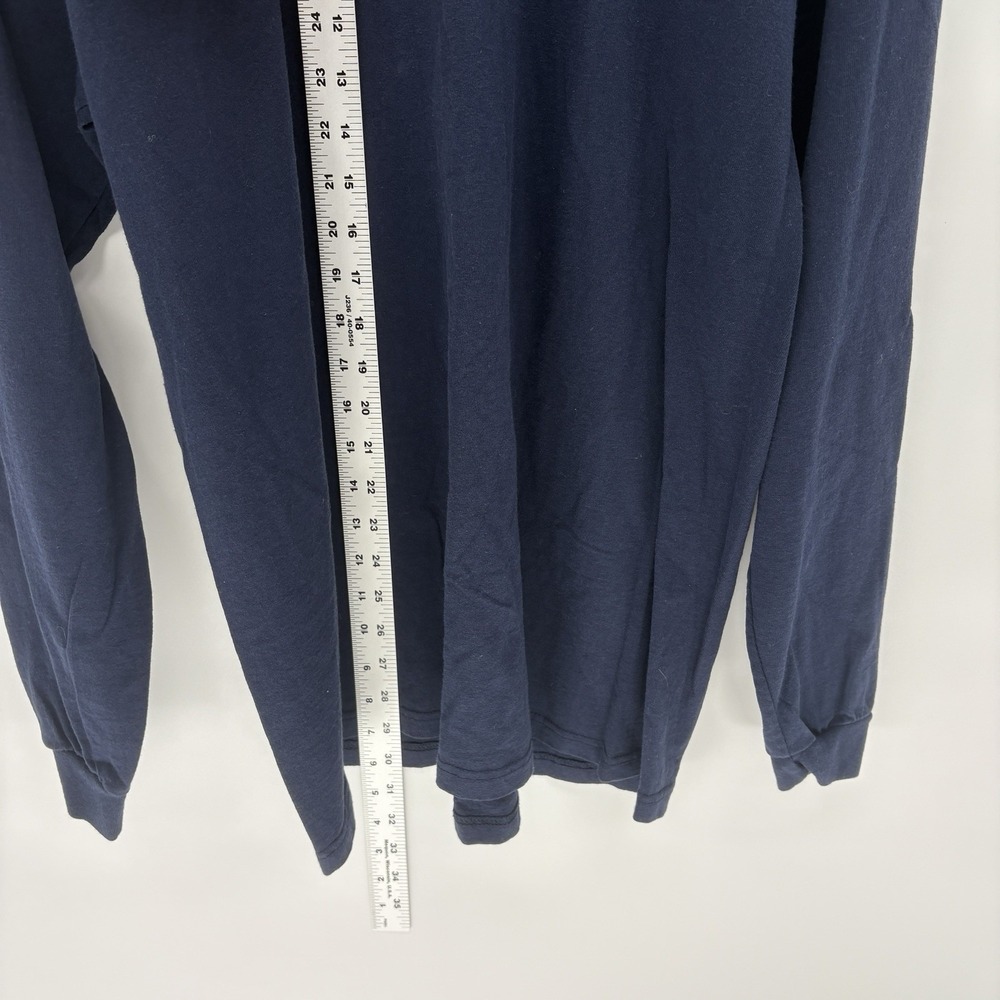Vintage Nike Blue Long Sleeve Shirt Puff Print Embossed Embroidery Men XL - Picture 3 of 9